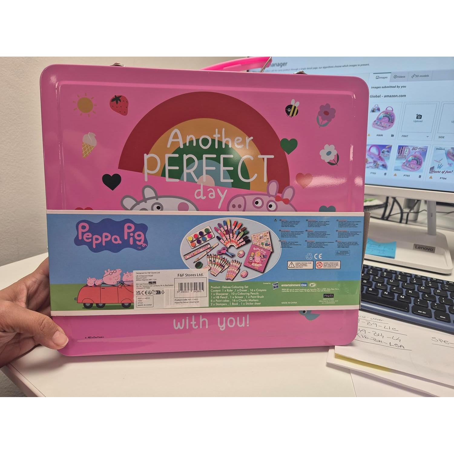 Kit de Dibujo Peppa Pig 24 Lápices de Colores para Niños