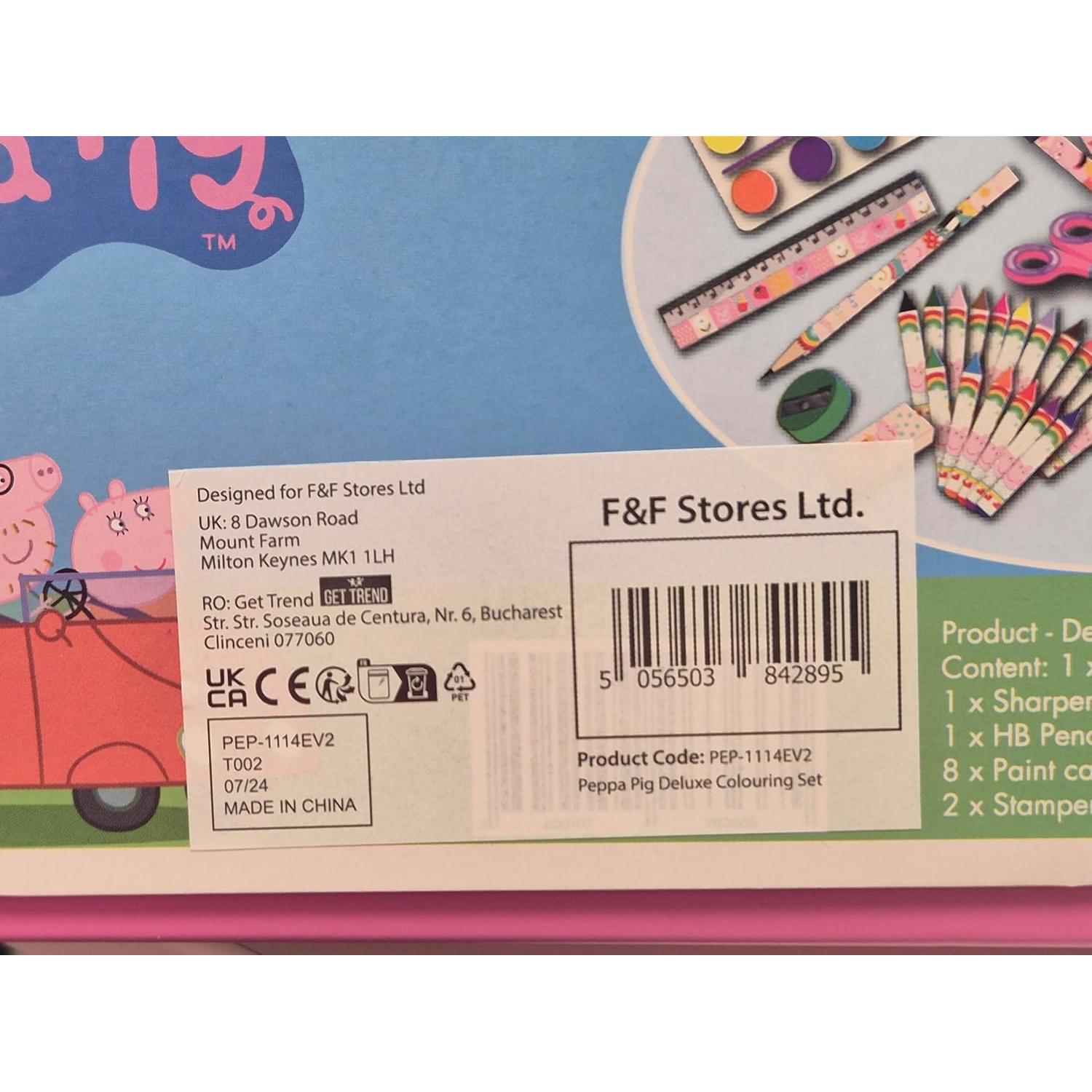 Kit de Dibujo Peppa Pig 24 Lápices de Colores para Niños