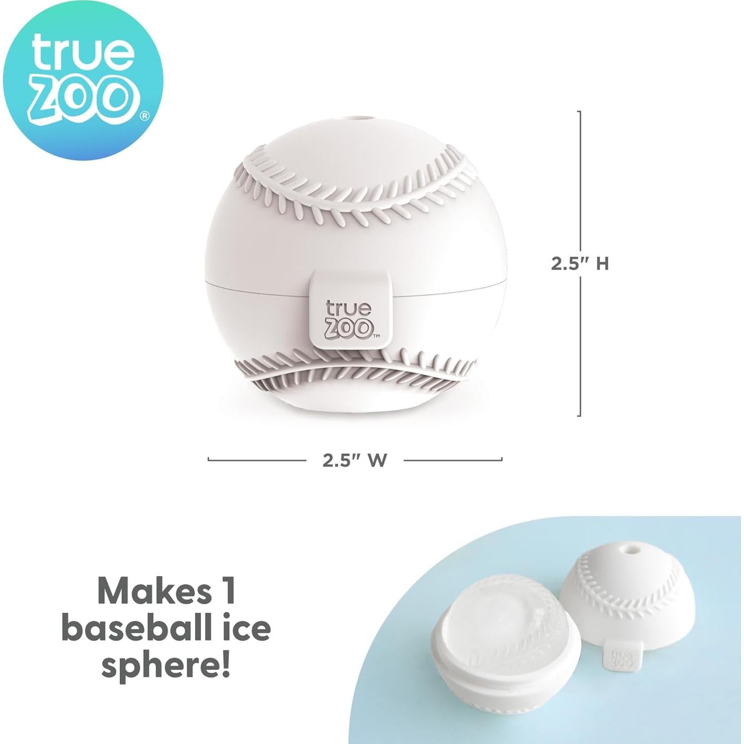 Molde de Hielo de Béisbol True Zoo - Silicona - 1 Esfera 5.08 cm