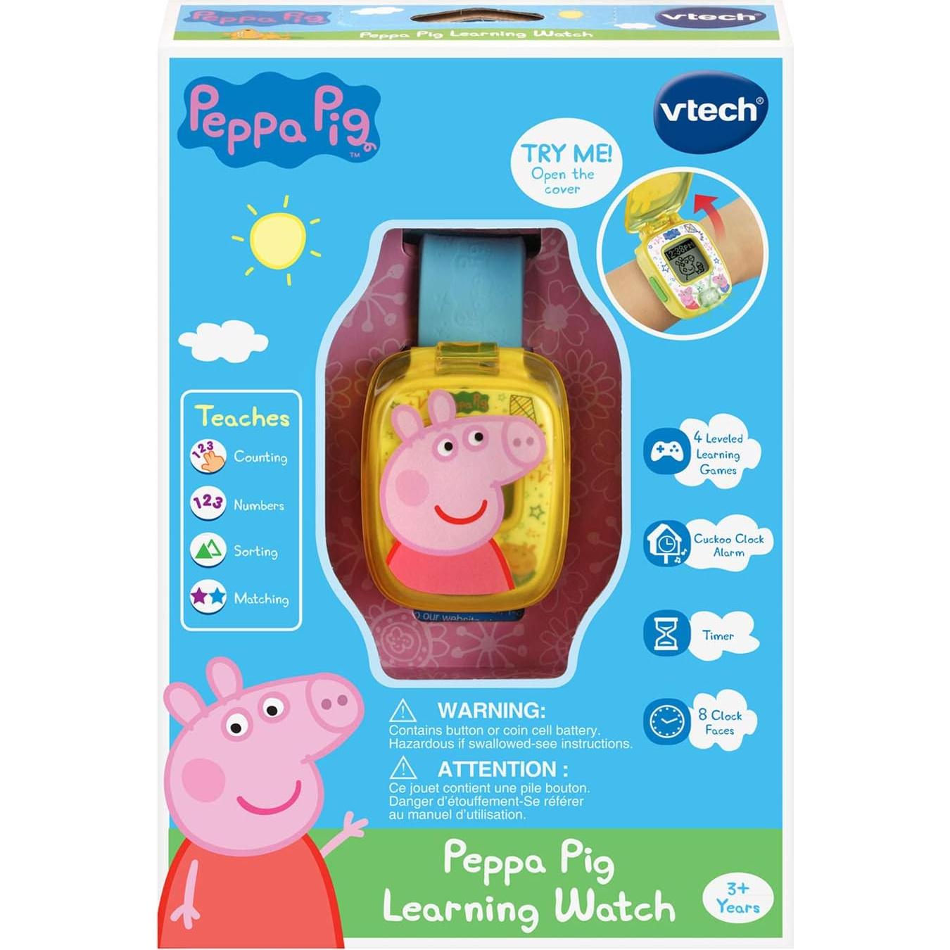 Reloj de Aprendizaje VTech Peppa Pig Azul 3-6 Años