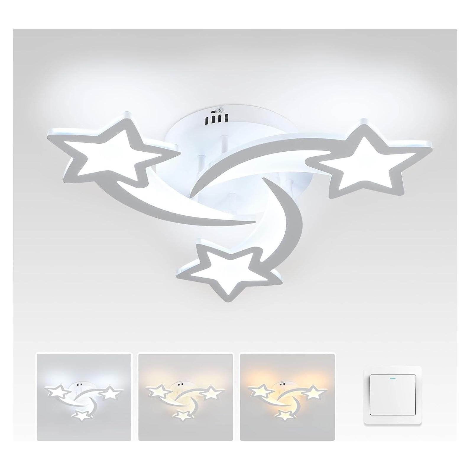 Luz de Techo LED Tealight 24W Estrella 3 Temperaturas 53x53cm