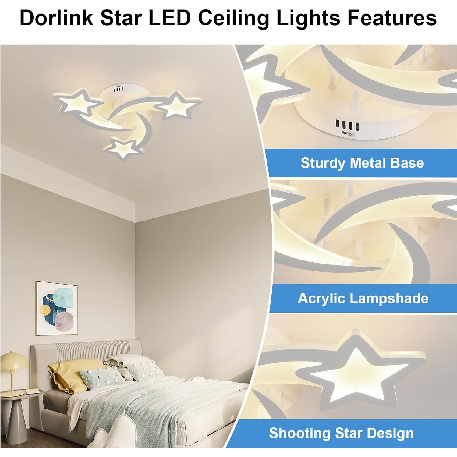 Luz de Techo LED Tealight 24W Estrella 3 Temperaturas 53x53cm