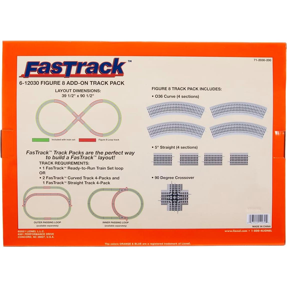 Paquete de Pista Adicional Figure-8 Lionel FasTrack 1.24 kg