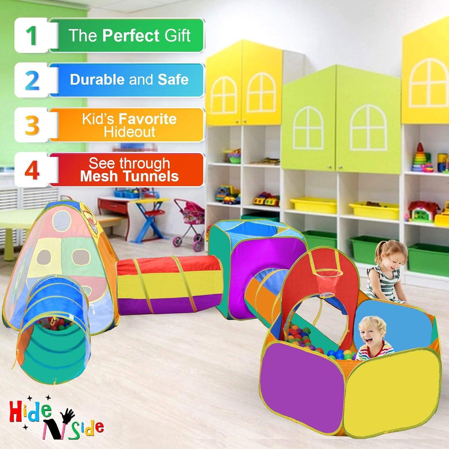 Conjunto de Piscina de Pelotas Hide-n-Side con Túneles 40.6x35.6cm