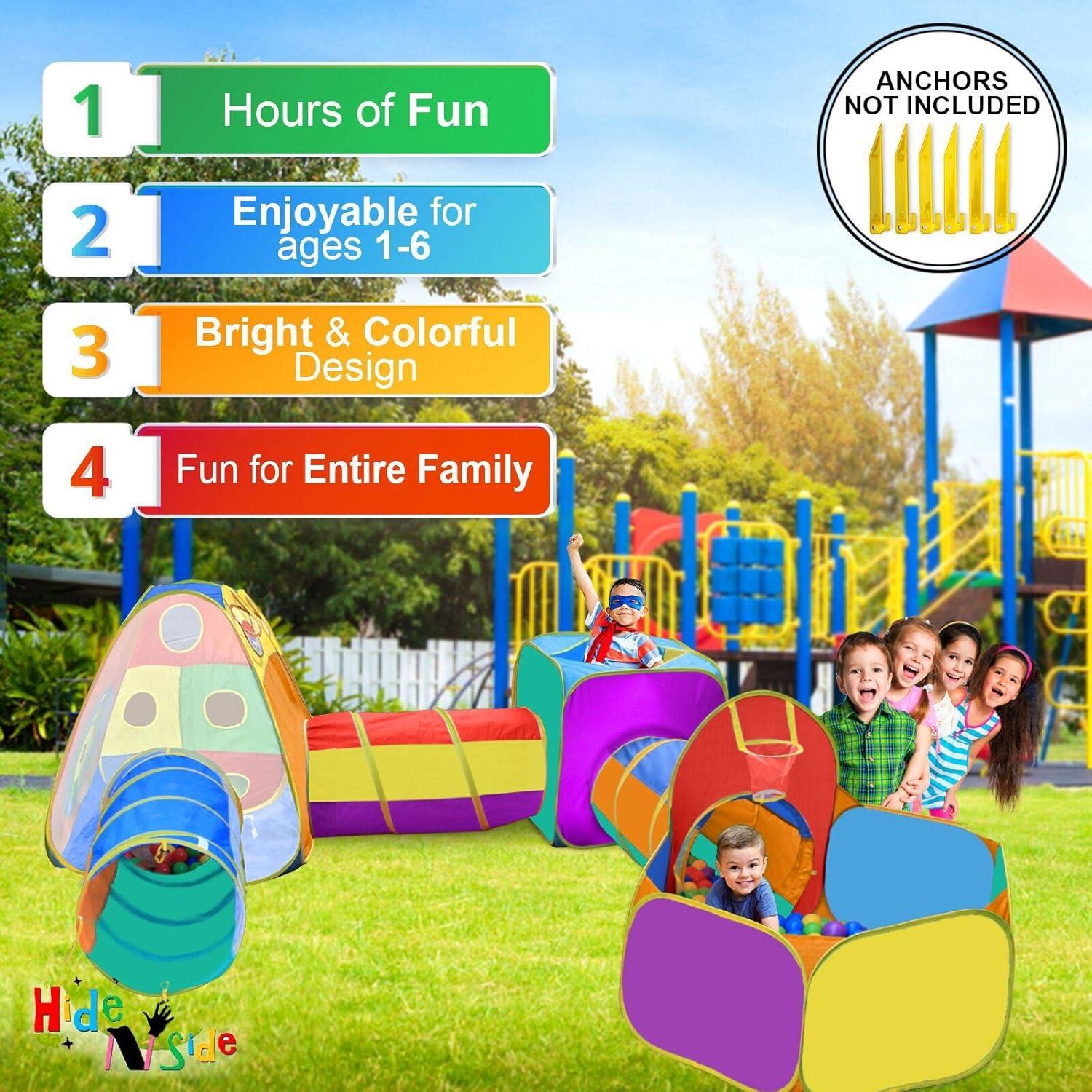 Conjunto de Piscina de Pelotas Hide-n-Side con Túneles 40.6x35.6cm