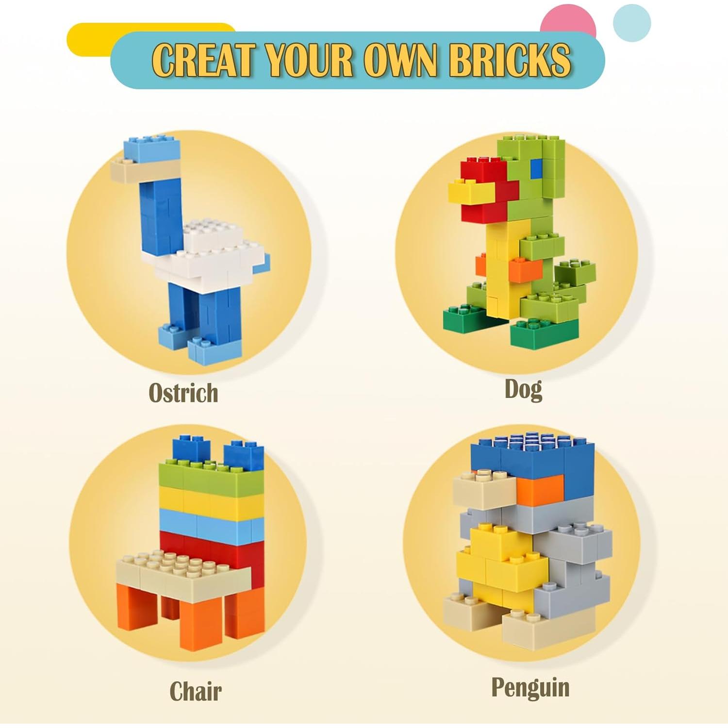 Ladrillos de Construcción a Granel EKUZI 228 Piezas Color Aleatorio