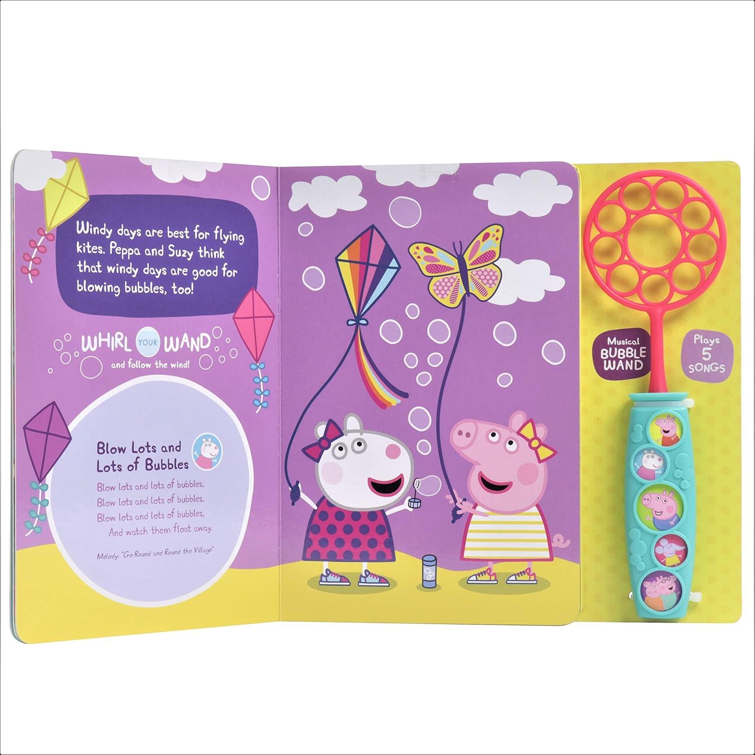 Peppa Pig - Lots of Bubbles! - Bubble Wand Songbook - Toy Bubble Wand Plays 5 Songs - PI Kids