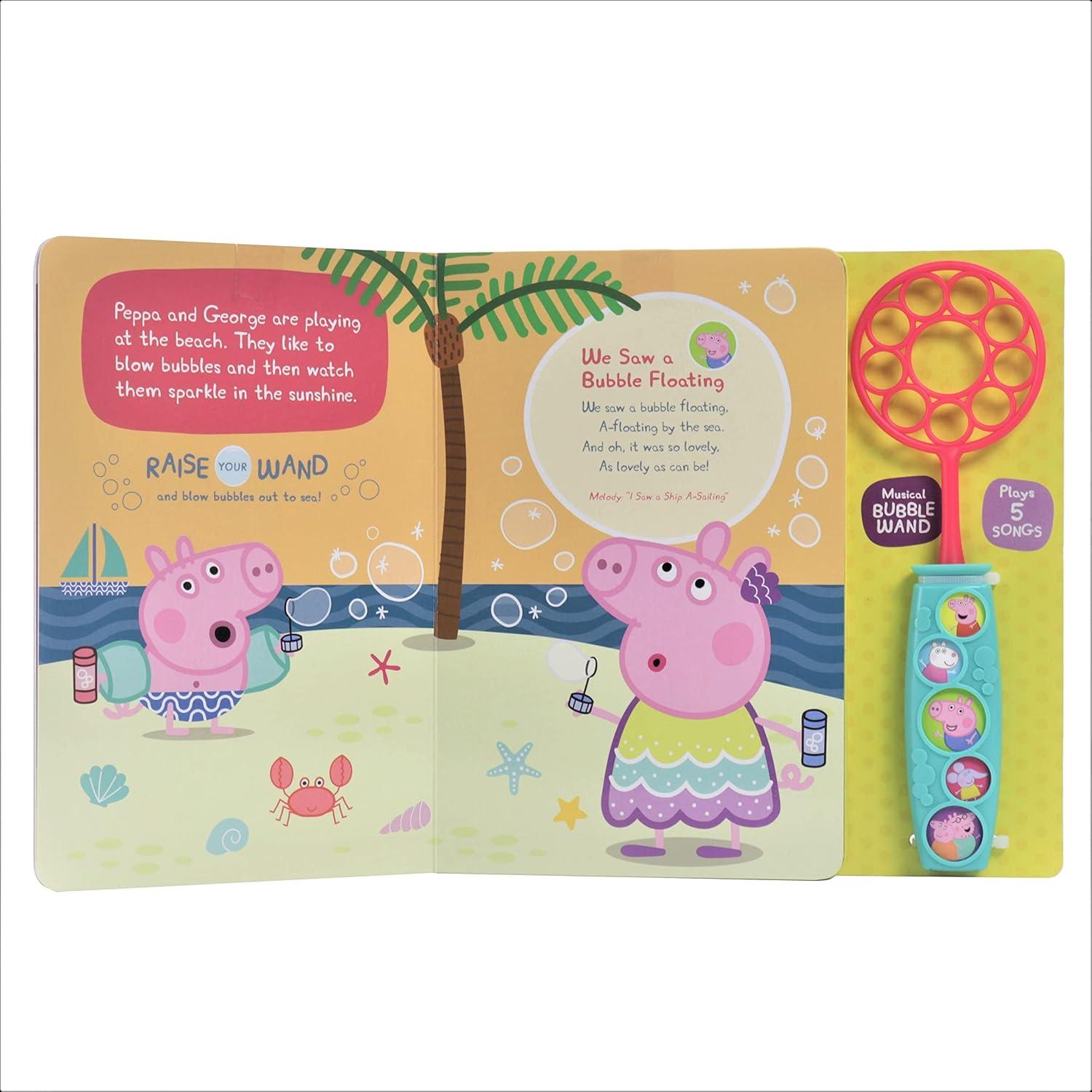 Peppa Pig - Lots of Bubbles! - Bubble Wand Songbook - Toy Bubble Wand Plays 5 Songs - PI Kids