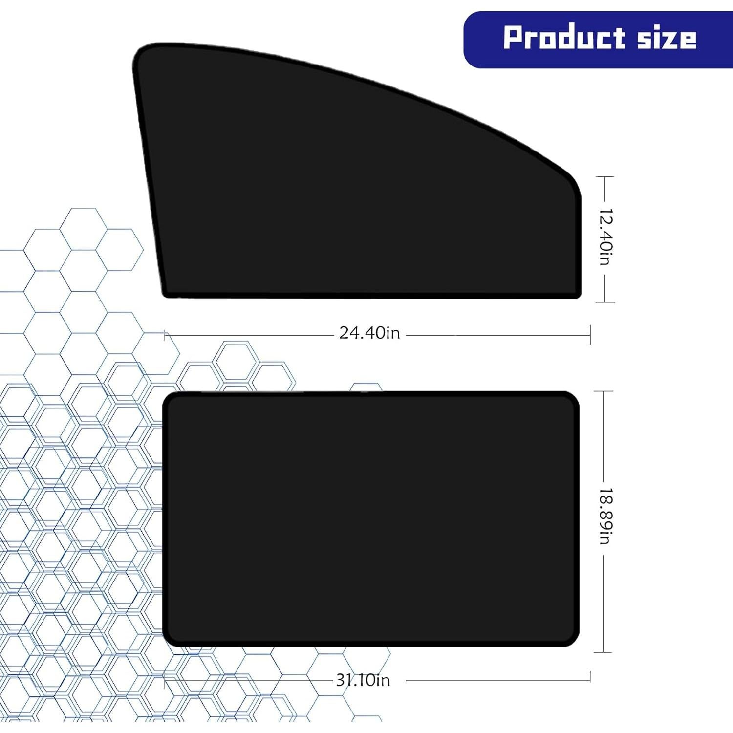 Cortinas de Sol Opacas NGHEY 4 PCS para Ventana de Coche