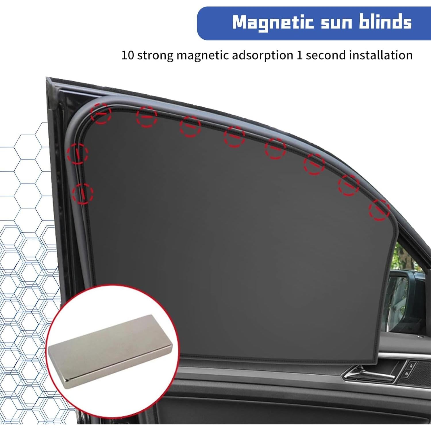 Cortinas de Sol Opacas NGHEY 4 PCS para Ventana de Coche