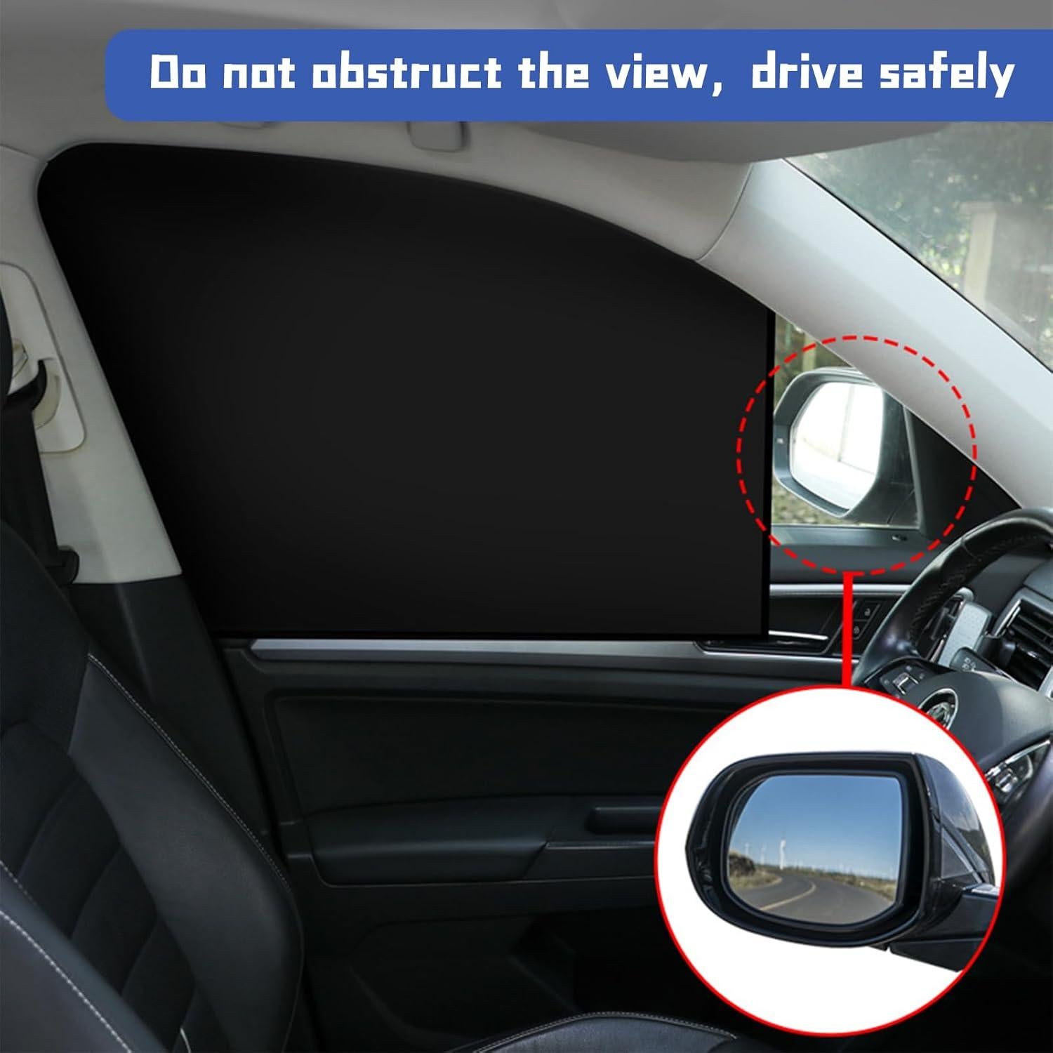 Cortinas de Sol Opacas NGHEY 4 PCS para Ventana de Coche