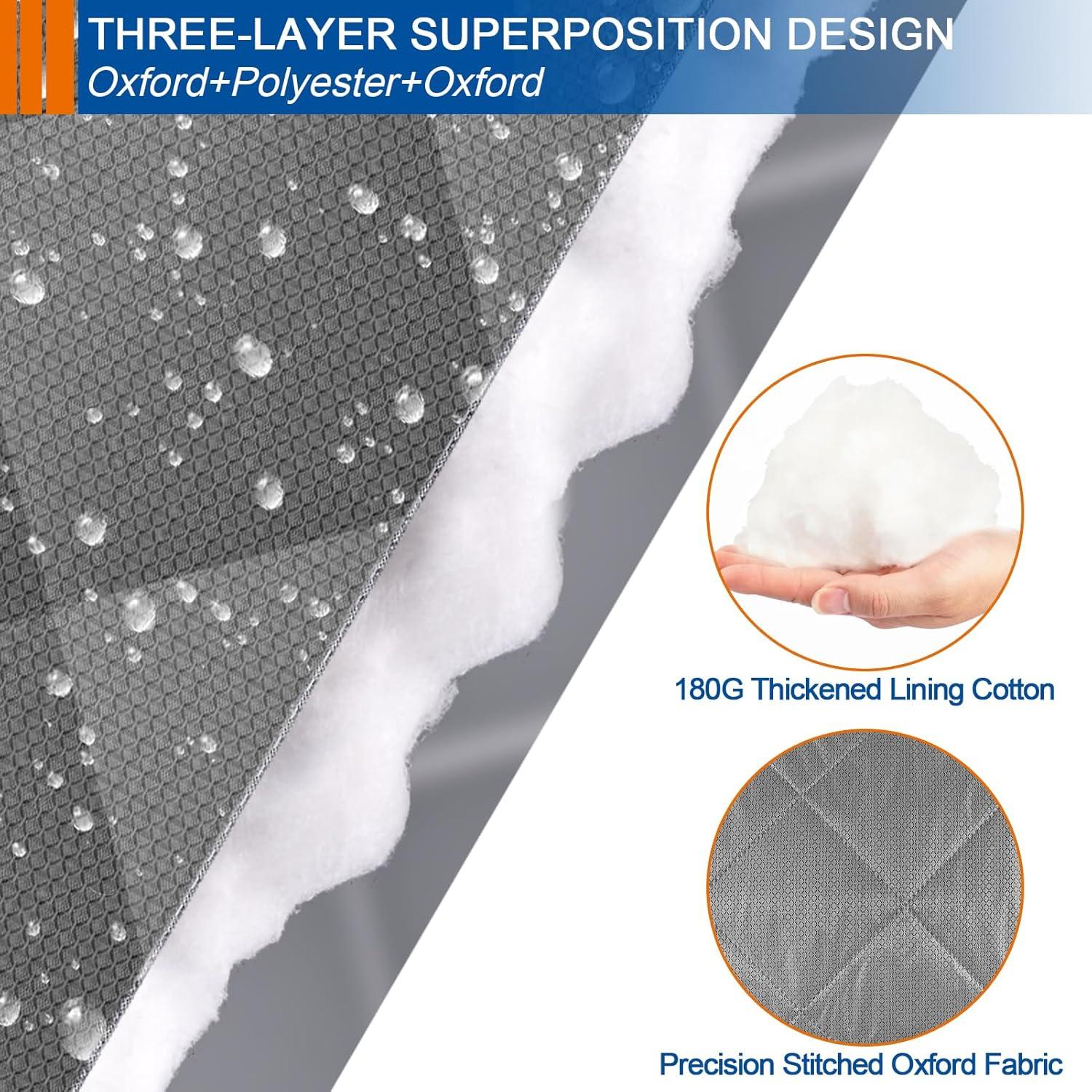 Cortina Térmica Aislante Magnética WLLEYAY 76.2x203.2 cm Gris