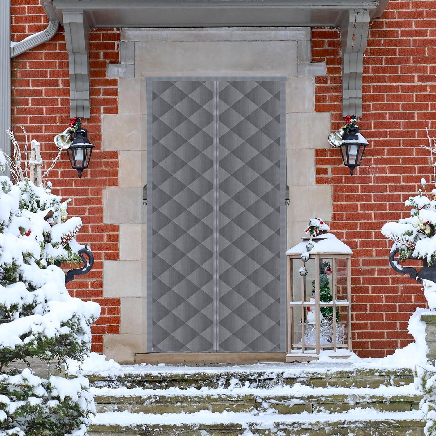 Cortina Térmica Aislante Magnética WLLEYAY 76.2x203.2 cm Gris