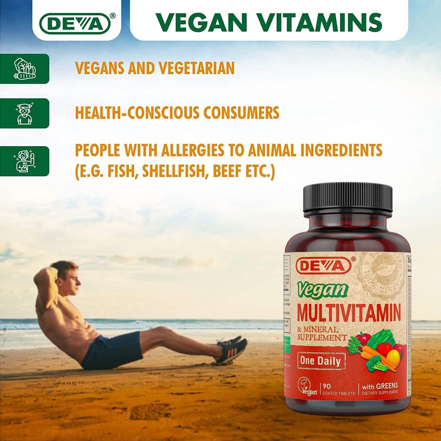 Suplemento Multivitamínico Vegano DEVA - 90 Tabletas