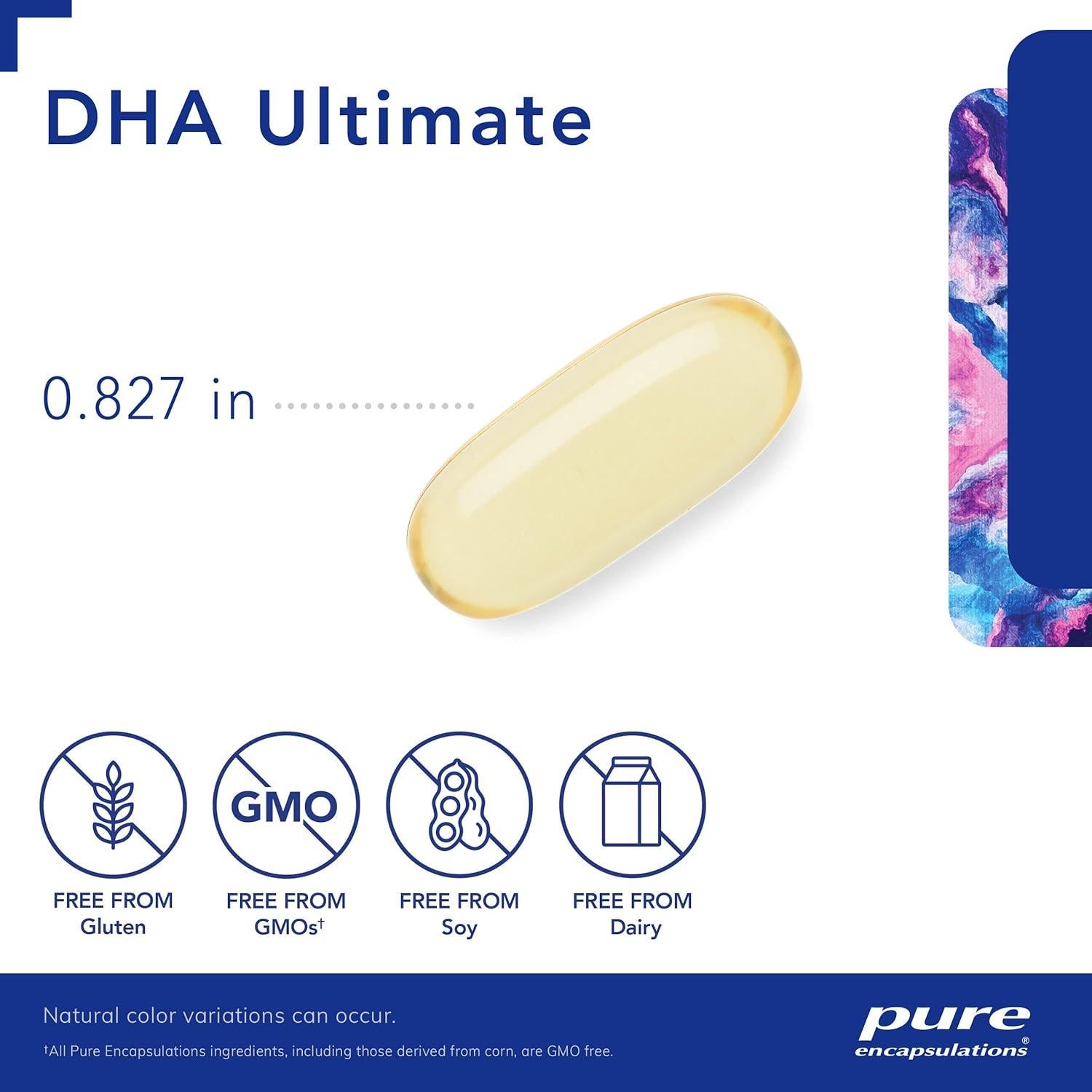 Suplemento DHA Ultimate Pure Encapsulations 60 Cápsulas Blandas