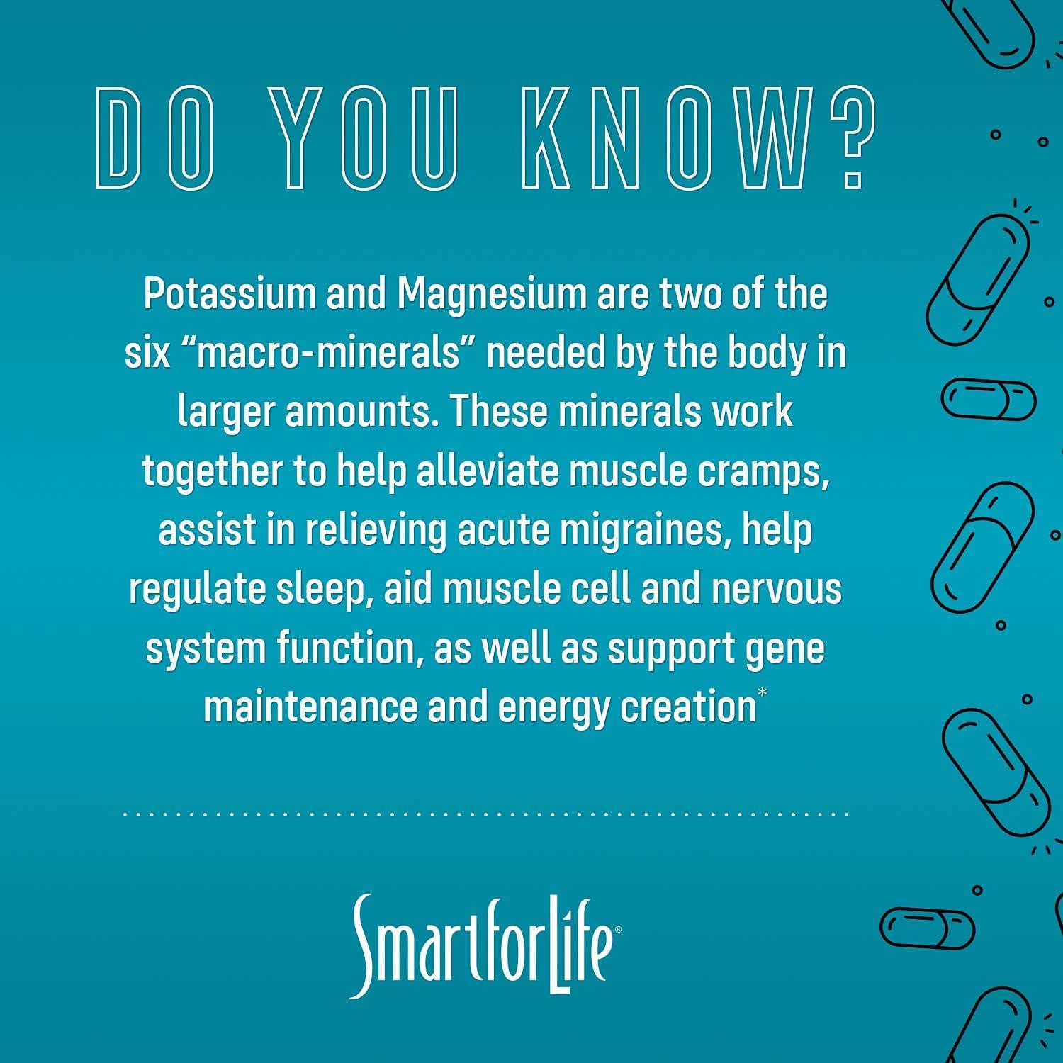 Suplemento de Potasio y Magnesio Smart for Life - 60 Cápsulas Veganas