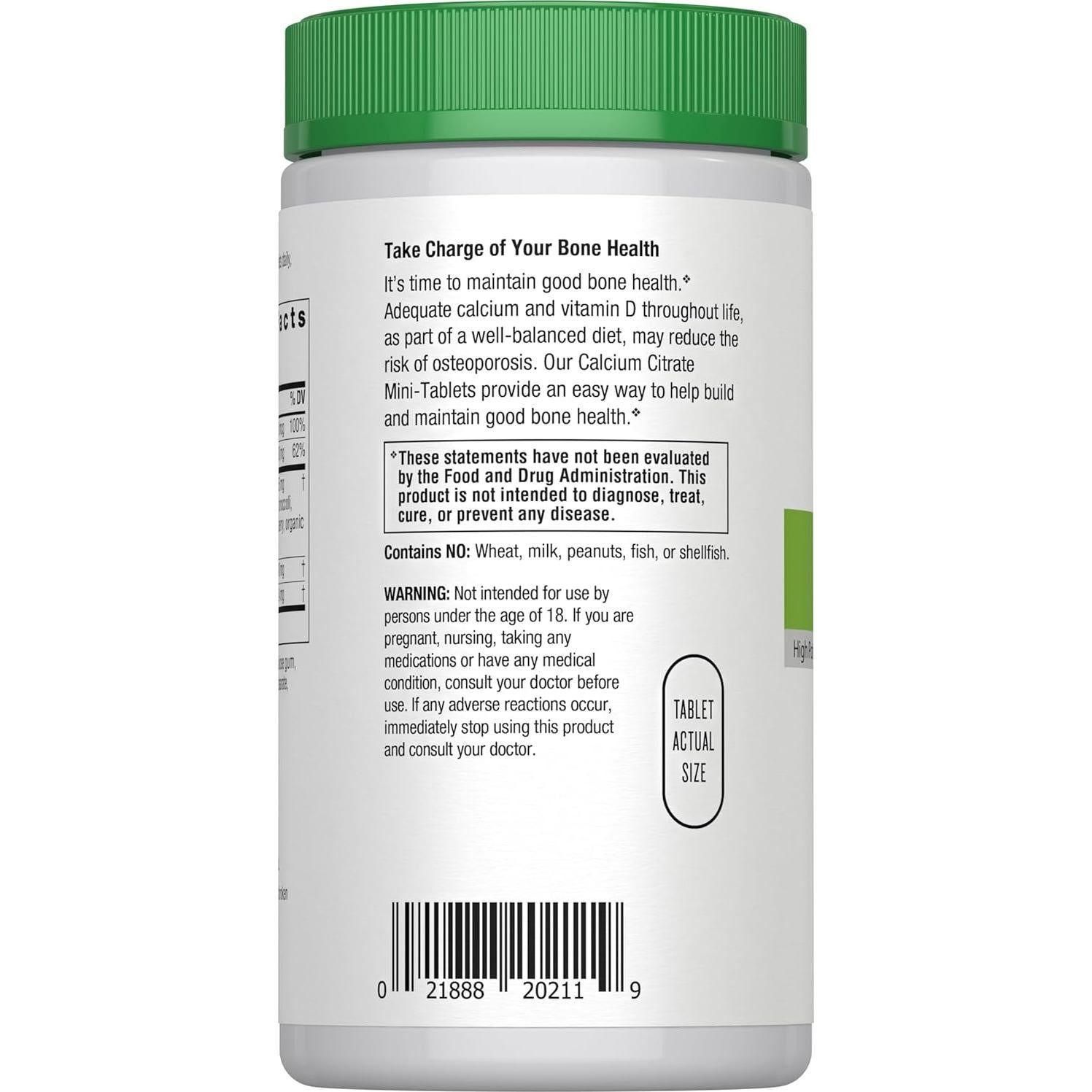 Tabletas Mini de Citrato de Calcio Rainbow Light 120 Conteos