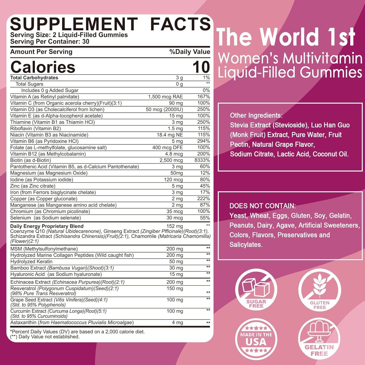 Gummy Multivitamínico LILICARE para Mujeres 60 Unidades