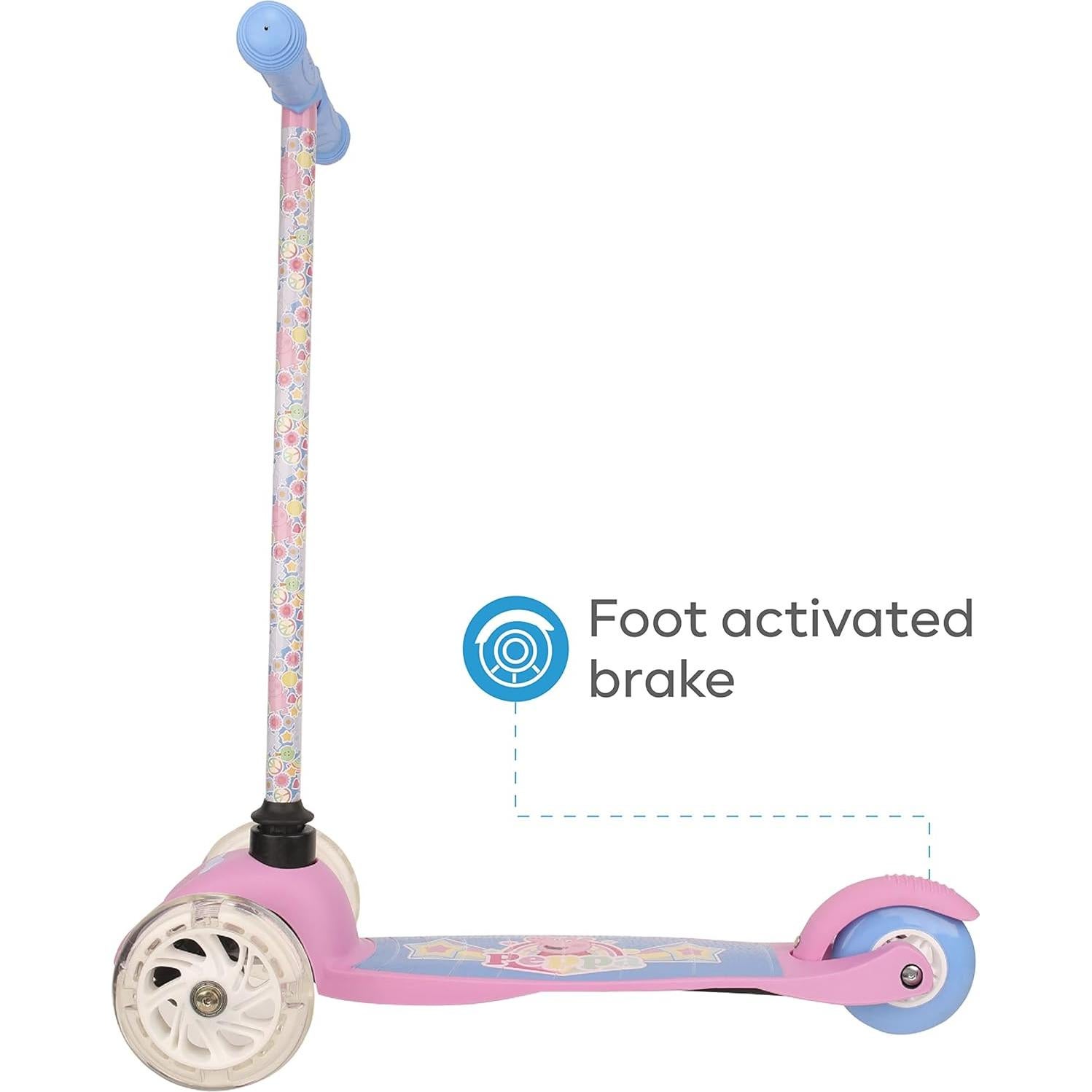 Scooter Voyager Peppa Pig 3 Ruedas Iluminadas 65 cm