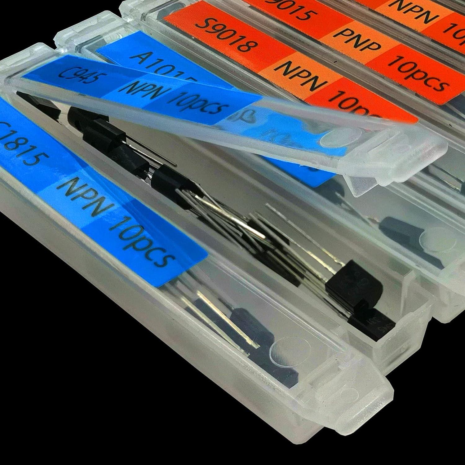 Kit de 300 Transistores TO92 NPN PNP 30 Modelos 1A Manufacturing