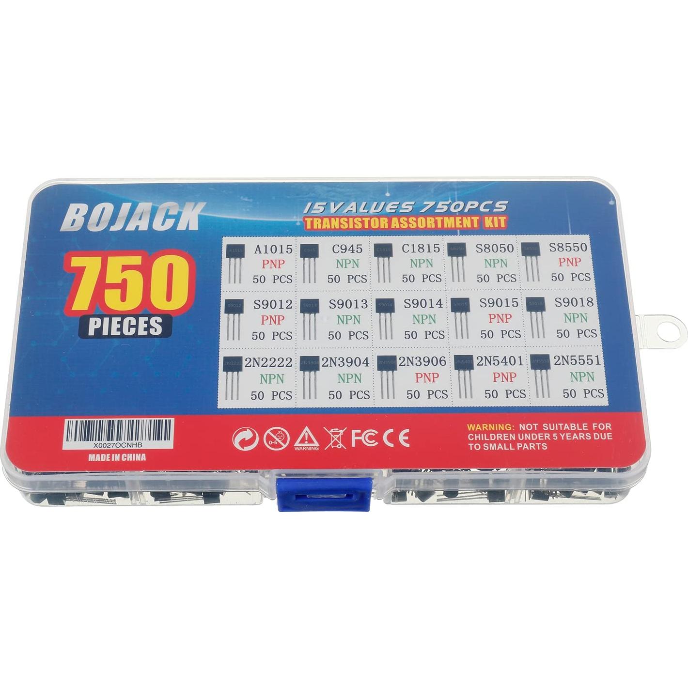 Kit de Transistores de Potencia BOJACK 15 Valores 750 Pcs