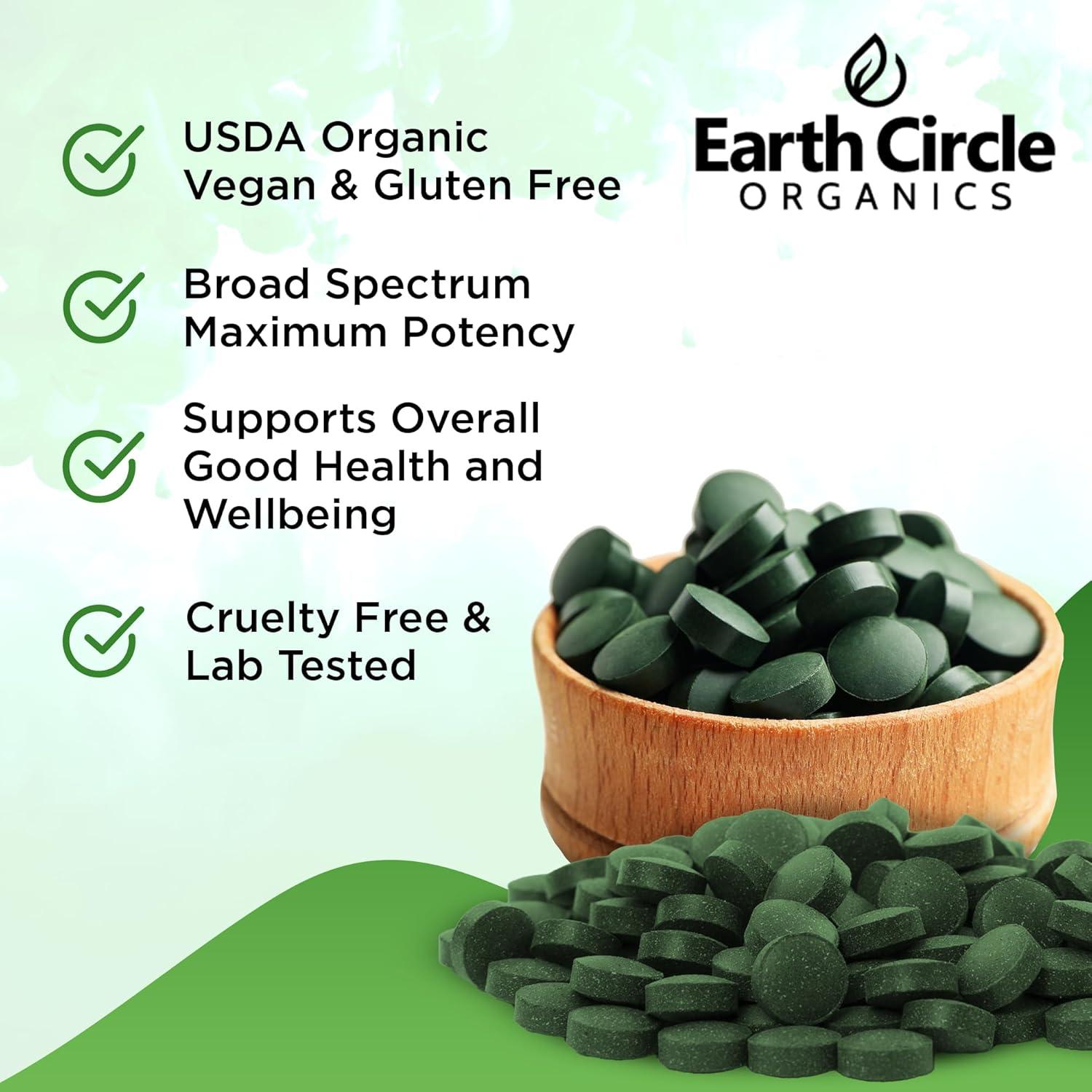 Tabletas de Chlorella y Espirulina Orgánica 1000 Unidades - Earth Circle