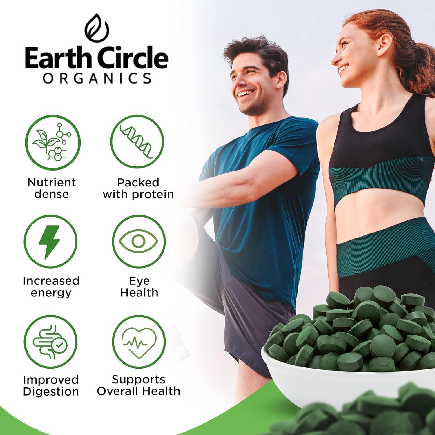 Tabletas de Chlorella y Espirulina Orgánica 1000 Unidades - Earth Circle