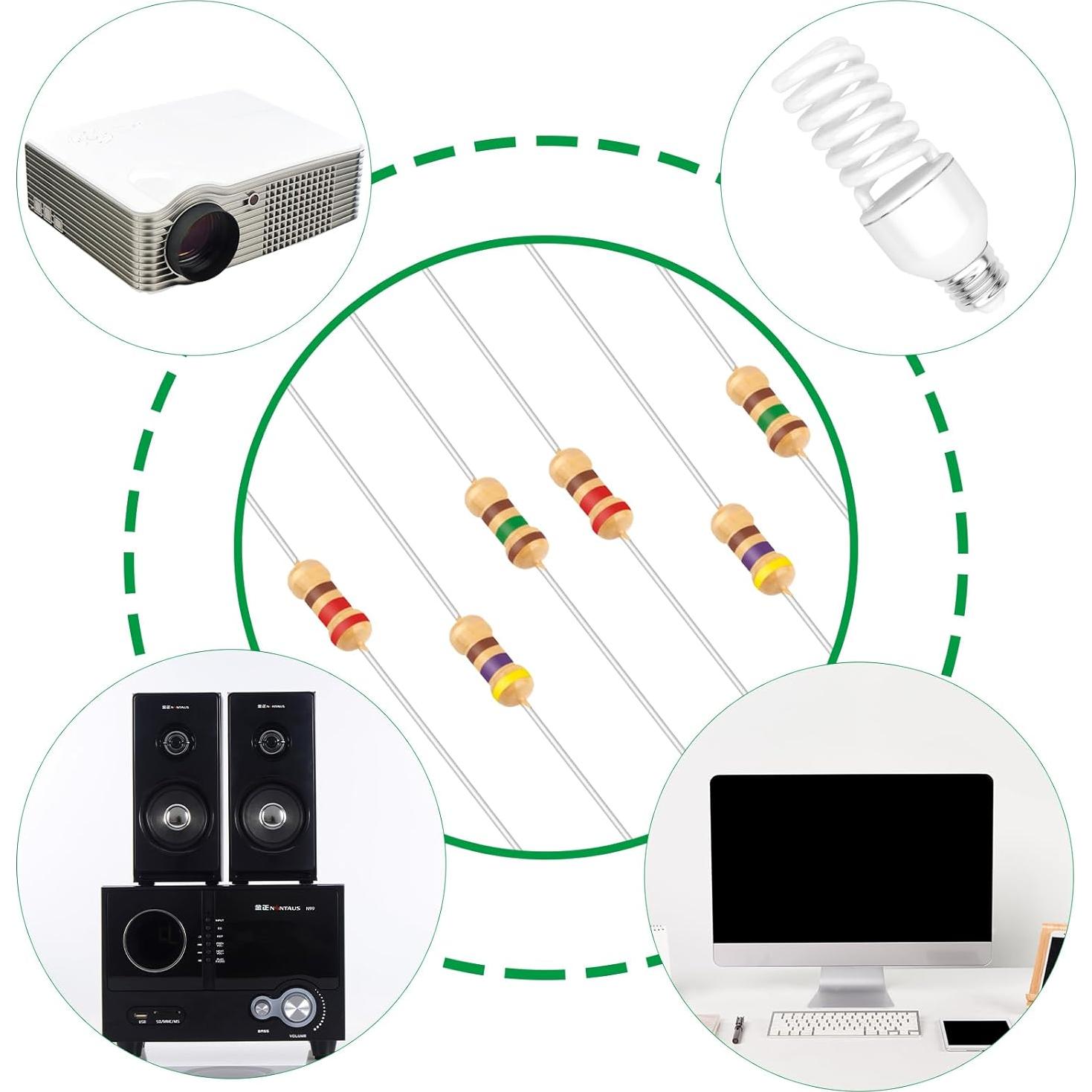 Kit de Resistencias 1000 Pcs SOKOSEY 25 Valores 1Ω a 1MΩ