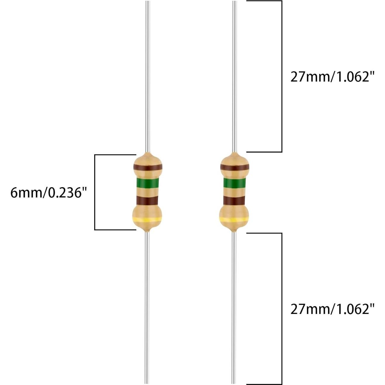 Kit de Resistencias 1000 Pcs SOKOSEY 25 Valores 1Ω a 1MΩ