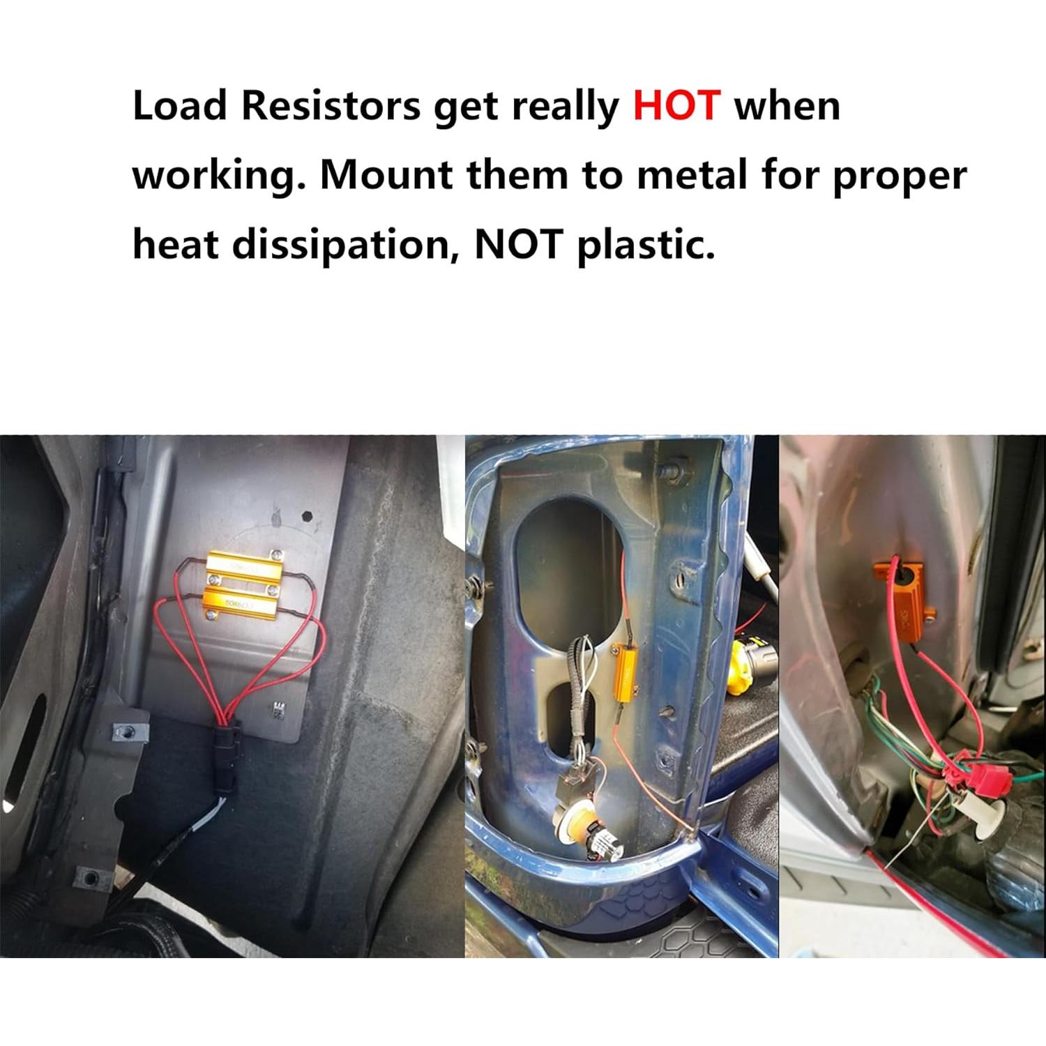 Resistencias de Carga Aaron 4Pcs 50W 6ohm para LED