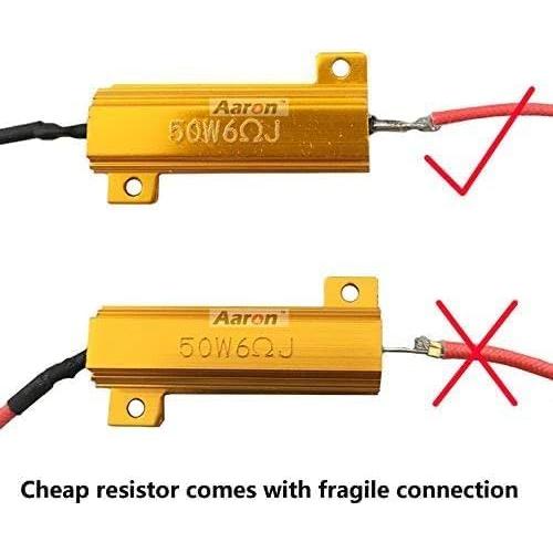 Resistencias de Carga Aaron 4Pcs 50W 6ohm para LED