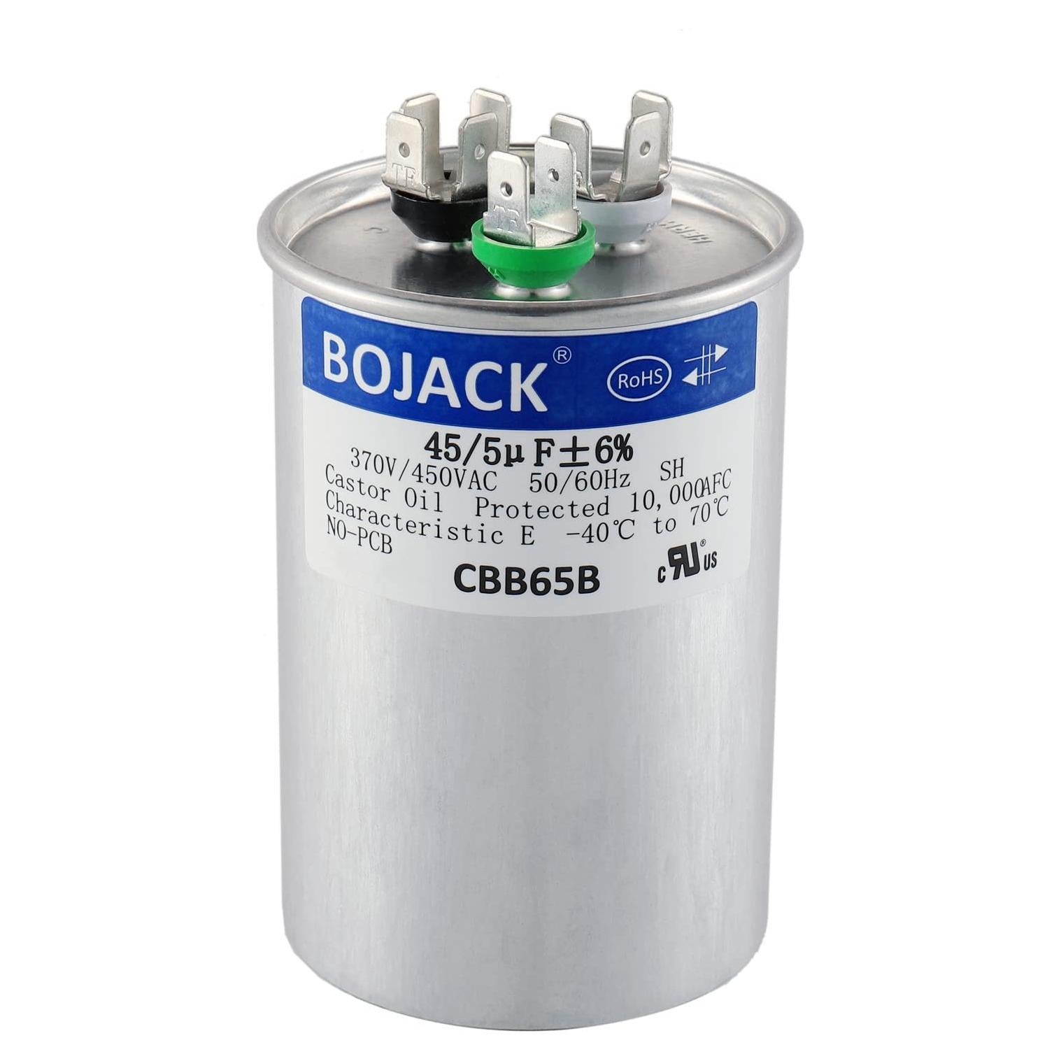 Capacitor de Arranque Dual BOJACK 45+5uF 370V/440V CBB65B