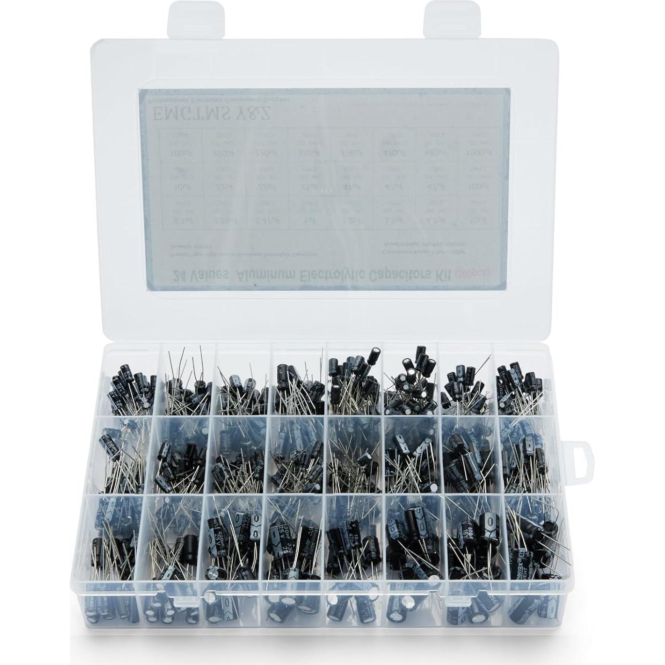 Kit de 500 Capacitores Electrolíticos 24 Valores 10V-50V