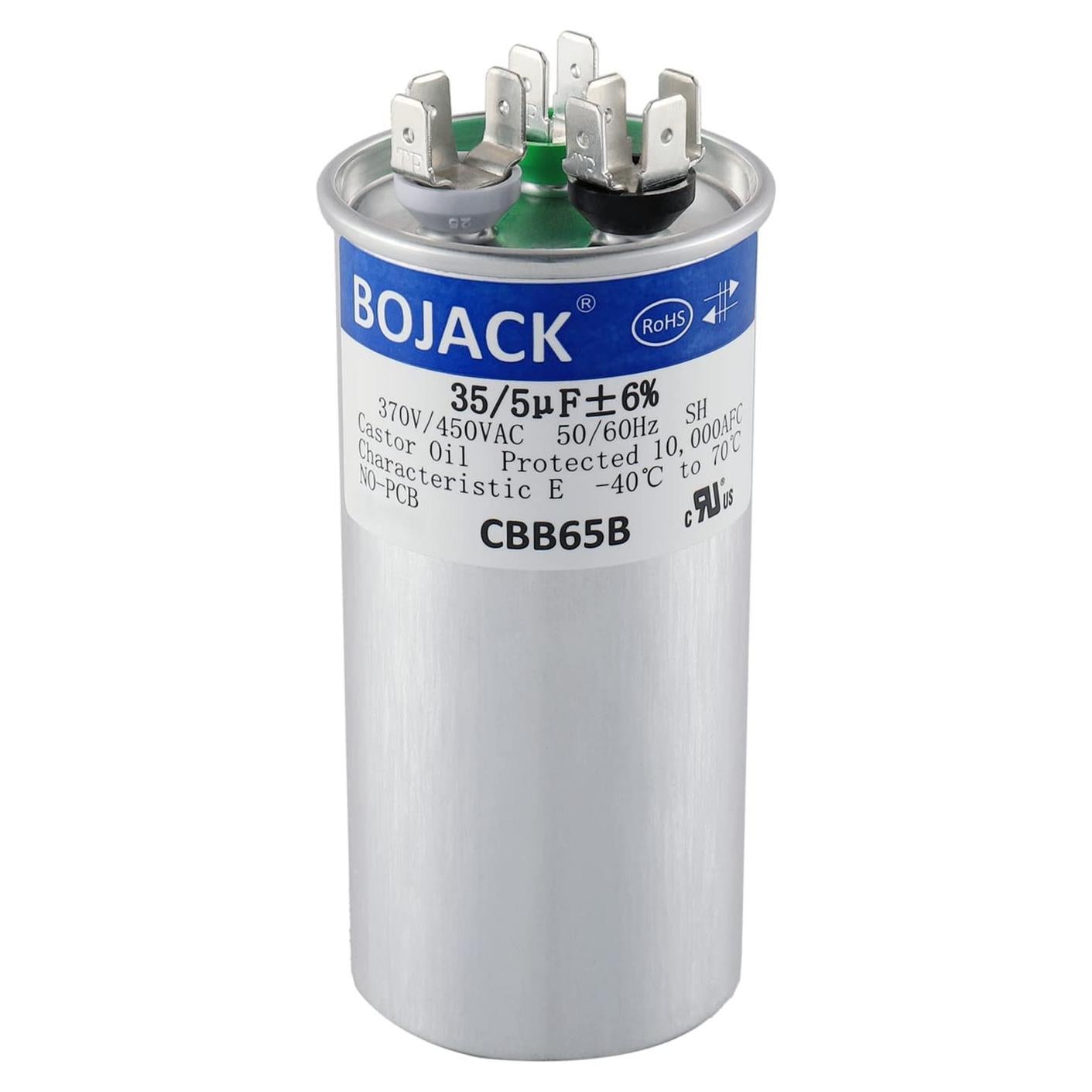 Capacitor de Arranque Dual BOJACK 35+5uF 370V/440V CBB65