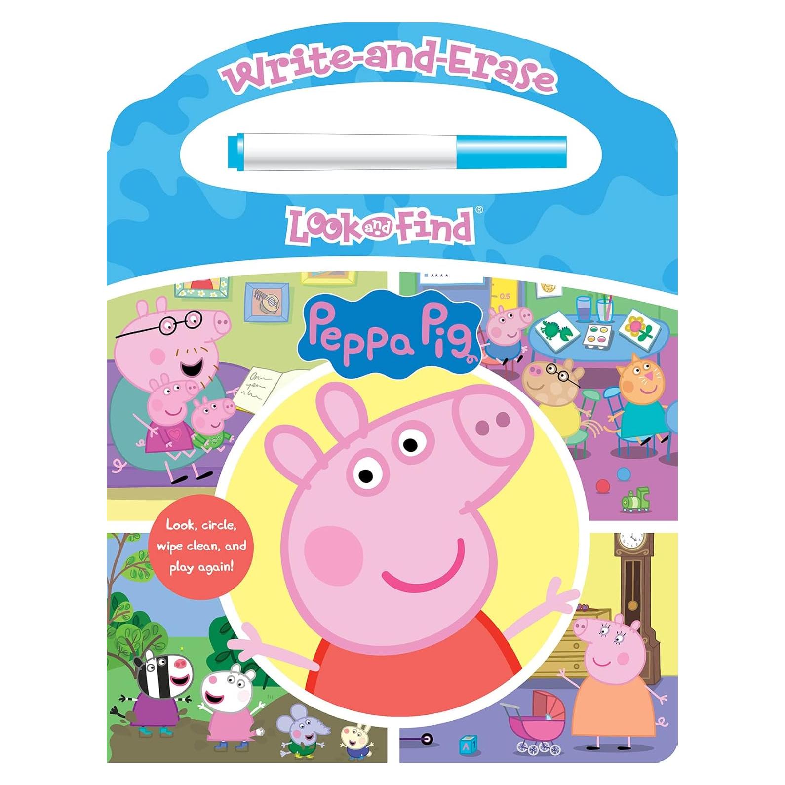 Peppa Pig - Write-and-Erase Look and Find - Wipe Clean Learning Board - PI Kids