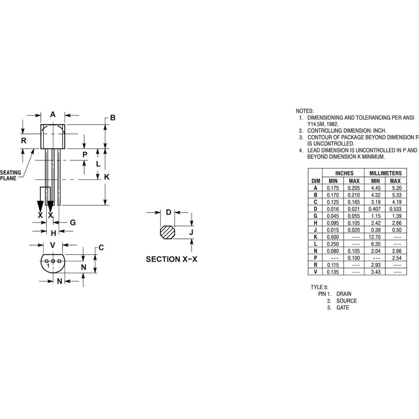 Transistores JFET Canal N 2N5457 y 2N5458 - 20pcs