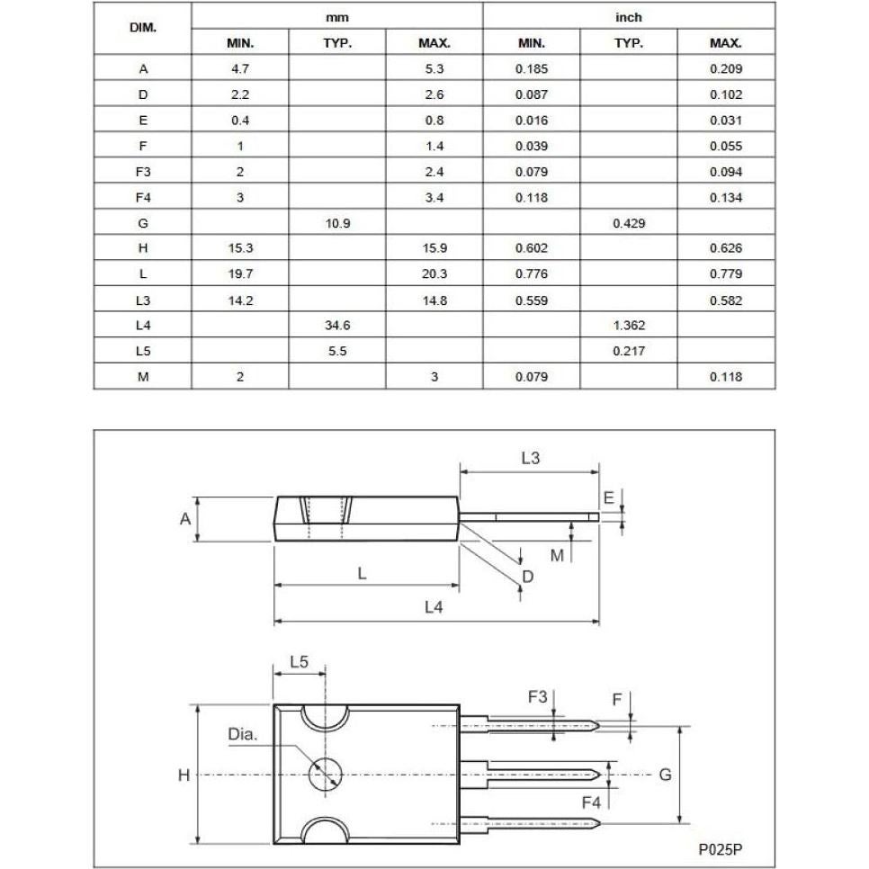 10 Transistores Mosfet N-Canal IRFP250 200V 33A TO-247 Bridgold
