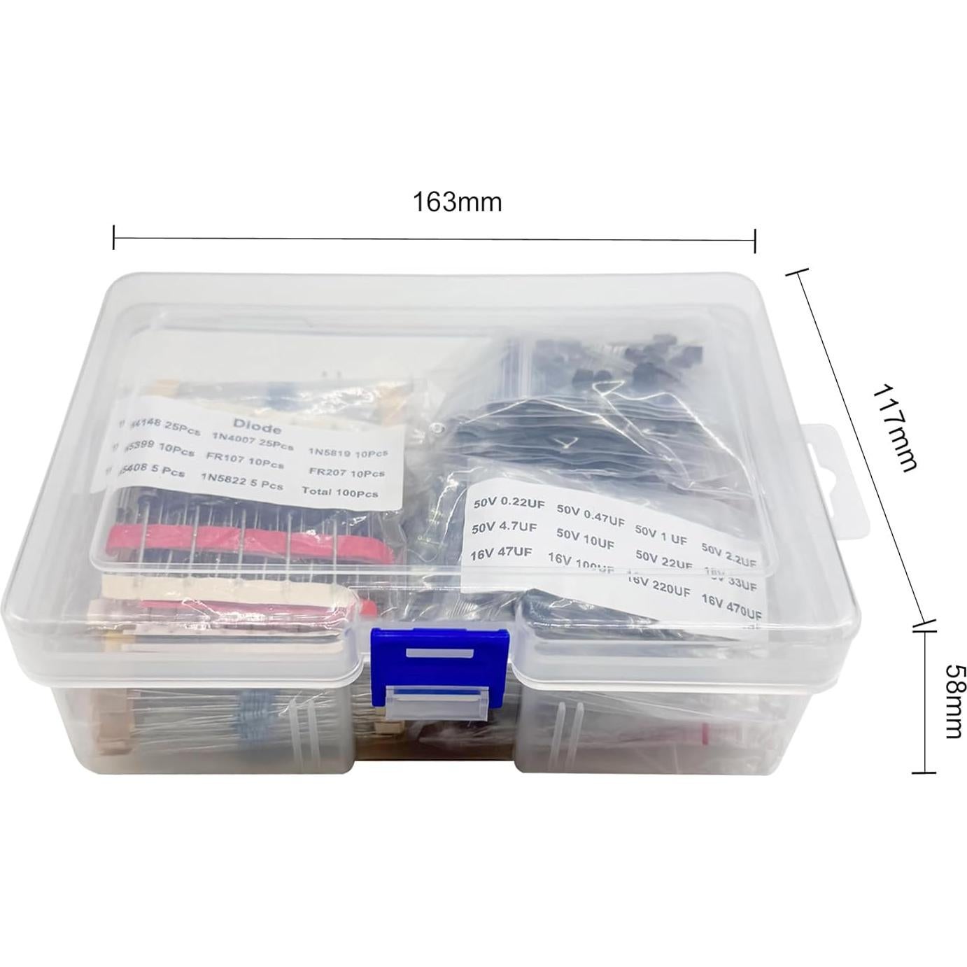 Kit de Componentes Electrónicos AUBENAI 1410 Piezas DIY