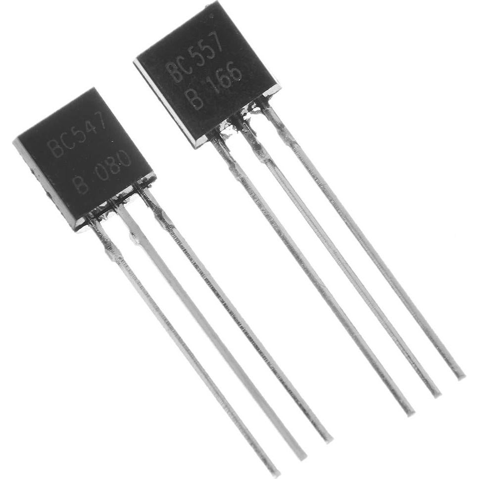 100 Transistores NPN BC547 + PNP BC557 Bajo Consumo 100mA
