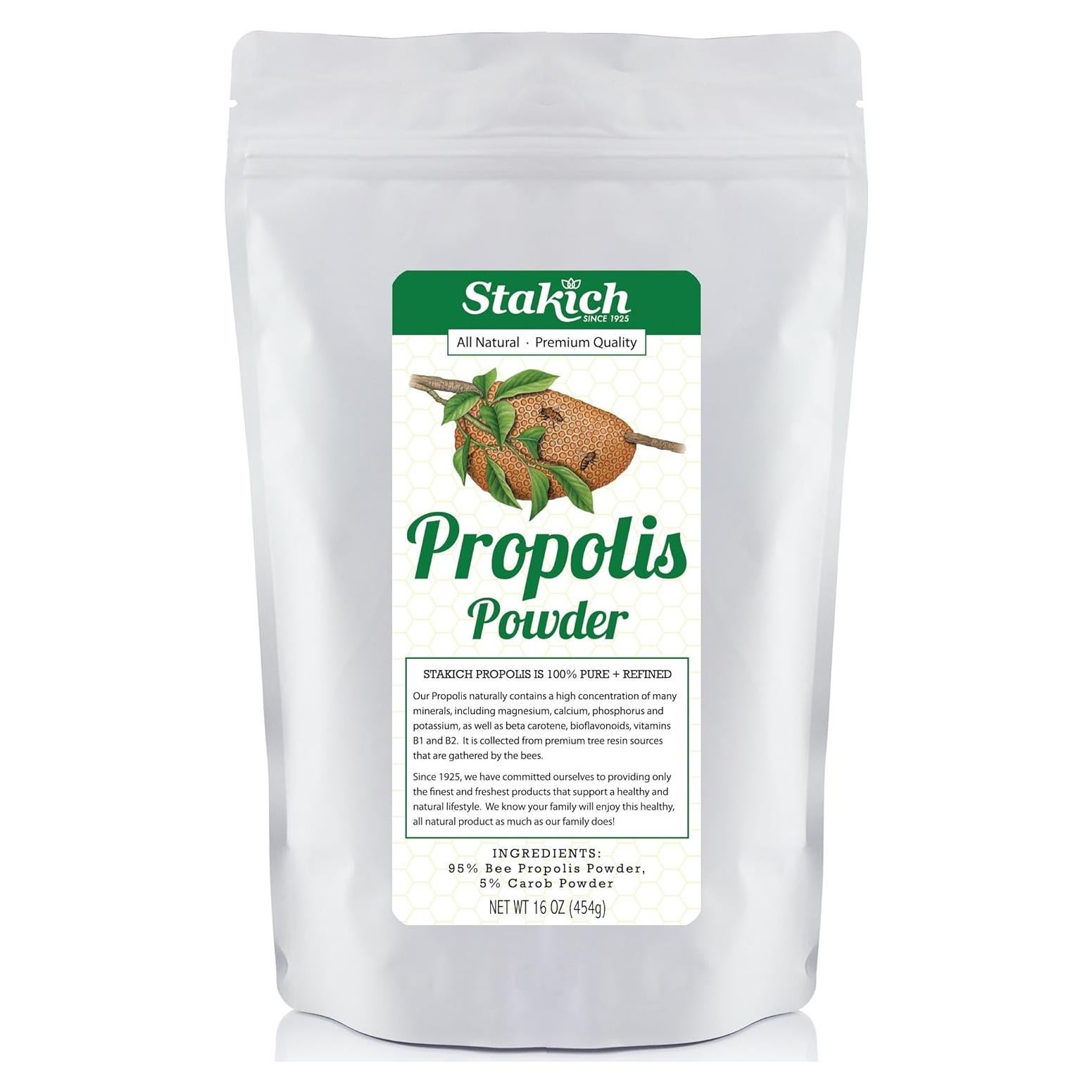 Polvo de Propóleos de Abeja Stakich - 450g Natural