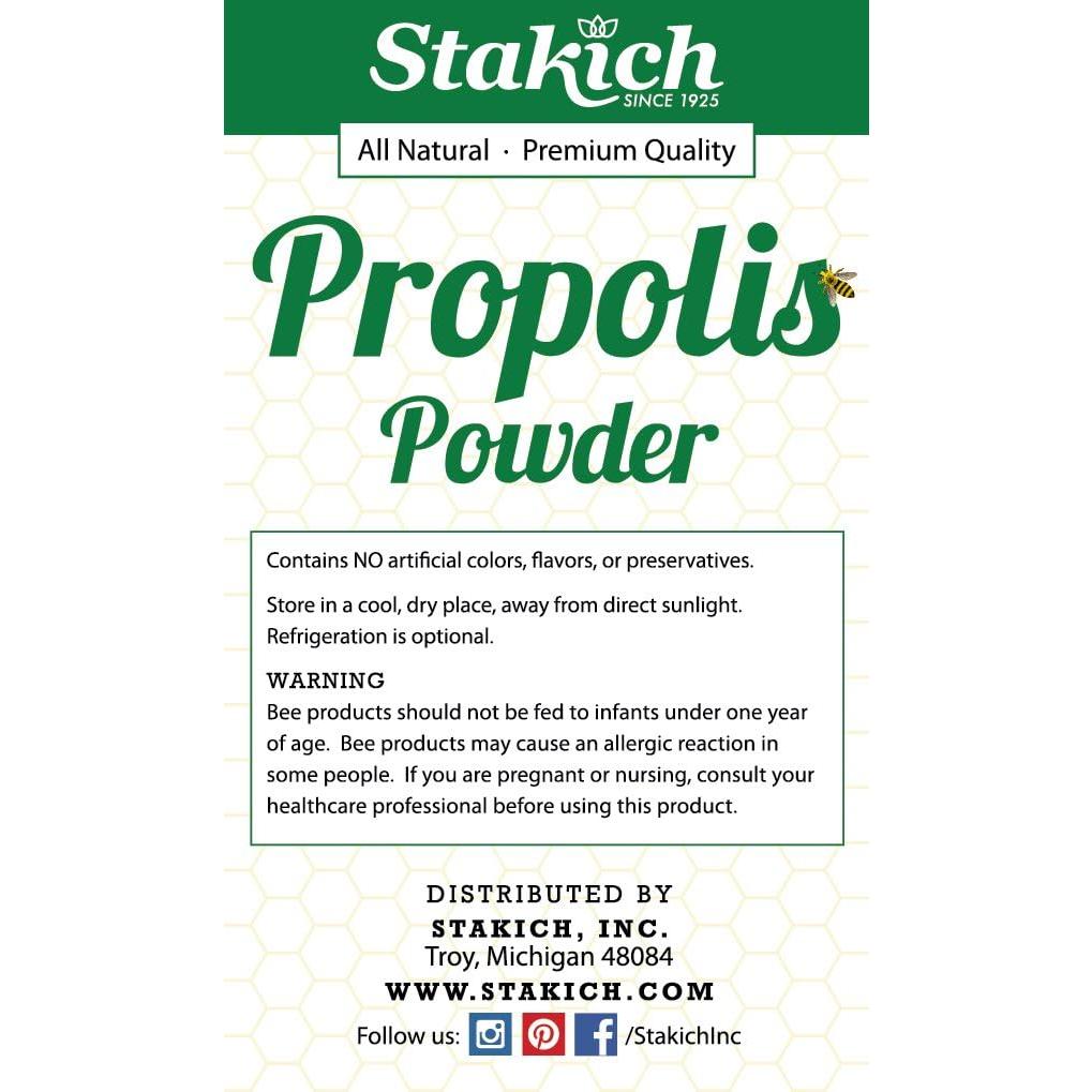 Polvo de Propóleos de Abeja Stakich - 450g Natural