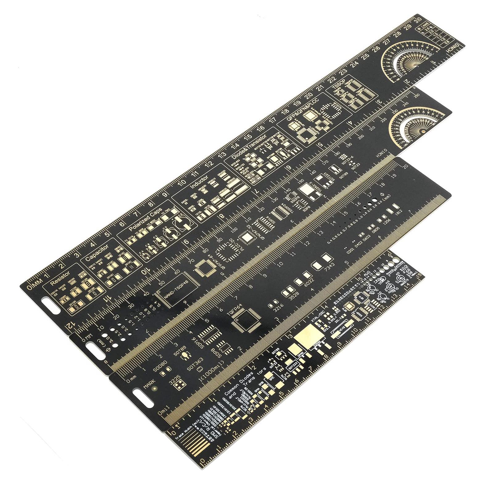 Regla Multifuncional de PCB Mayata 4PCS 15-30cm Medición