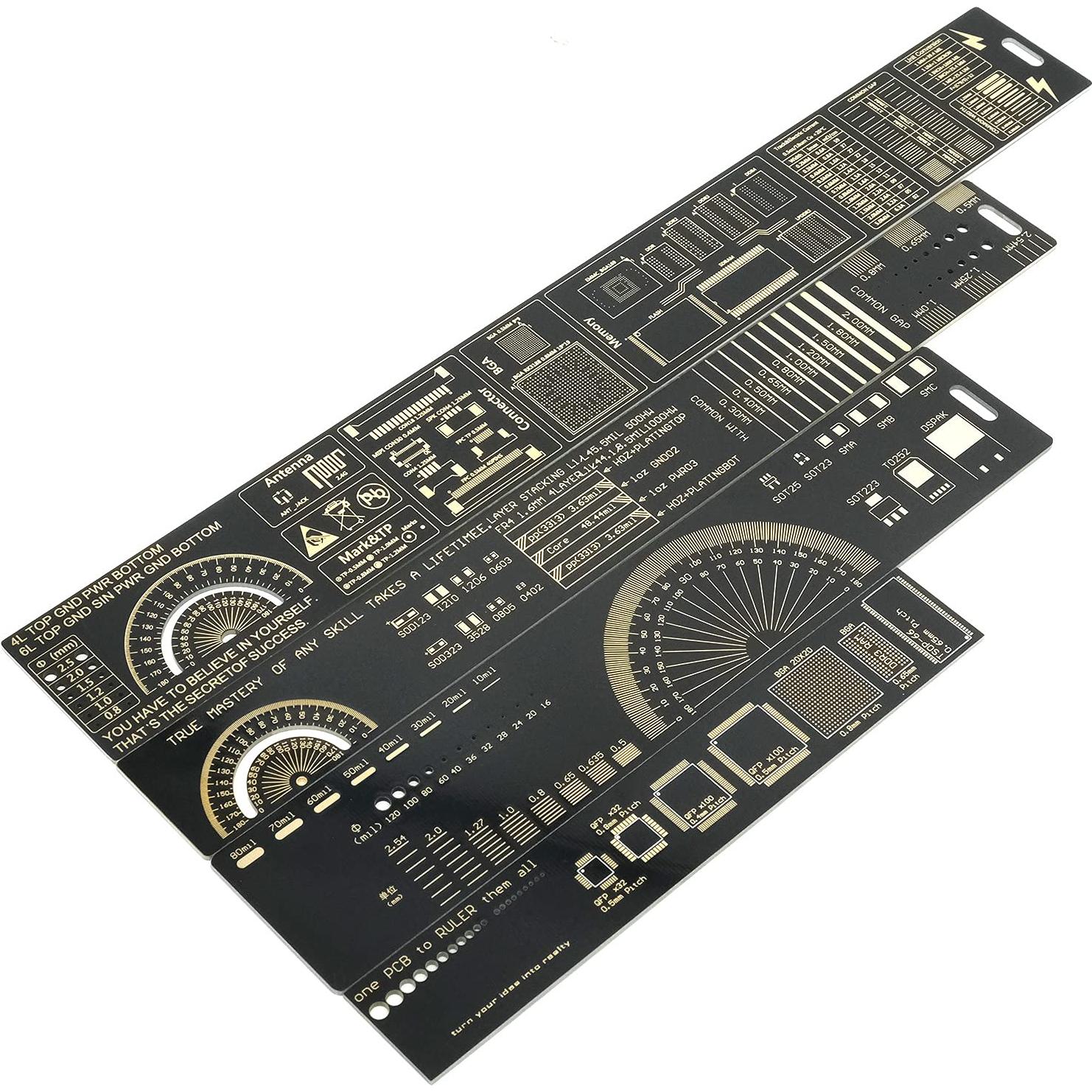 Regla Multifuncional de PCB Mayata 4PCS 15-30cm Medición