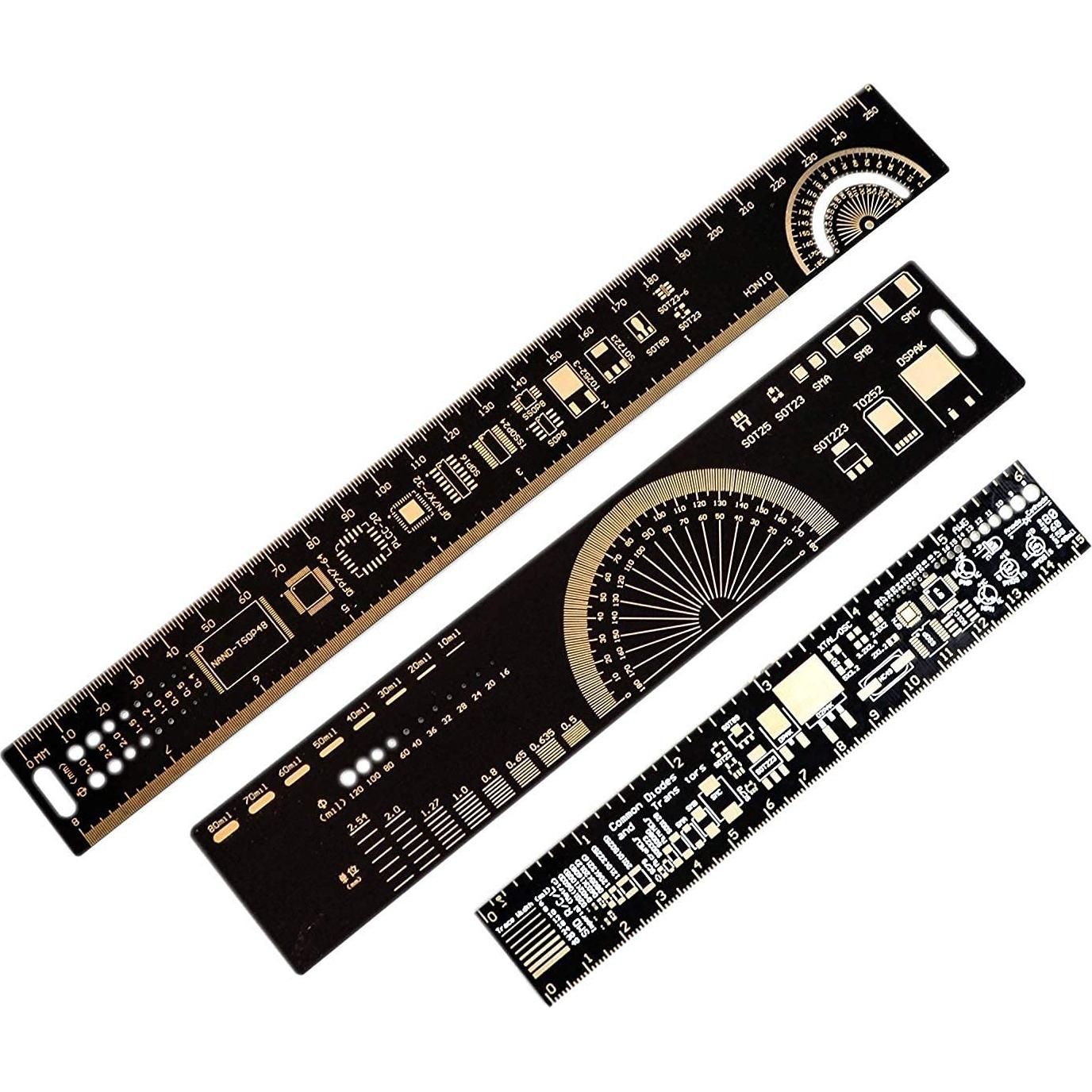 Regla Multifuncional de PCB Mayata 4PCS 15-30cm Medición