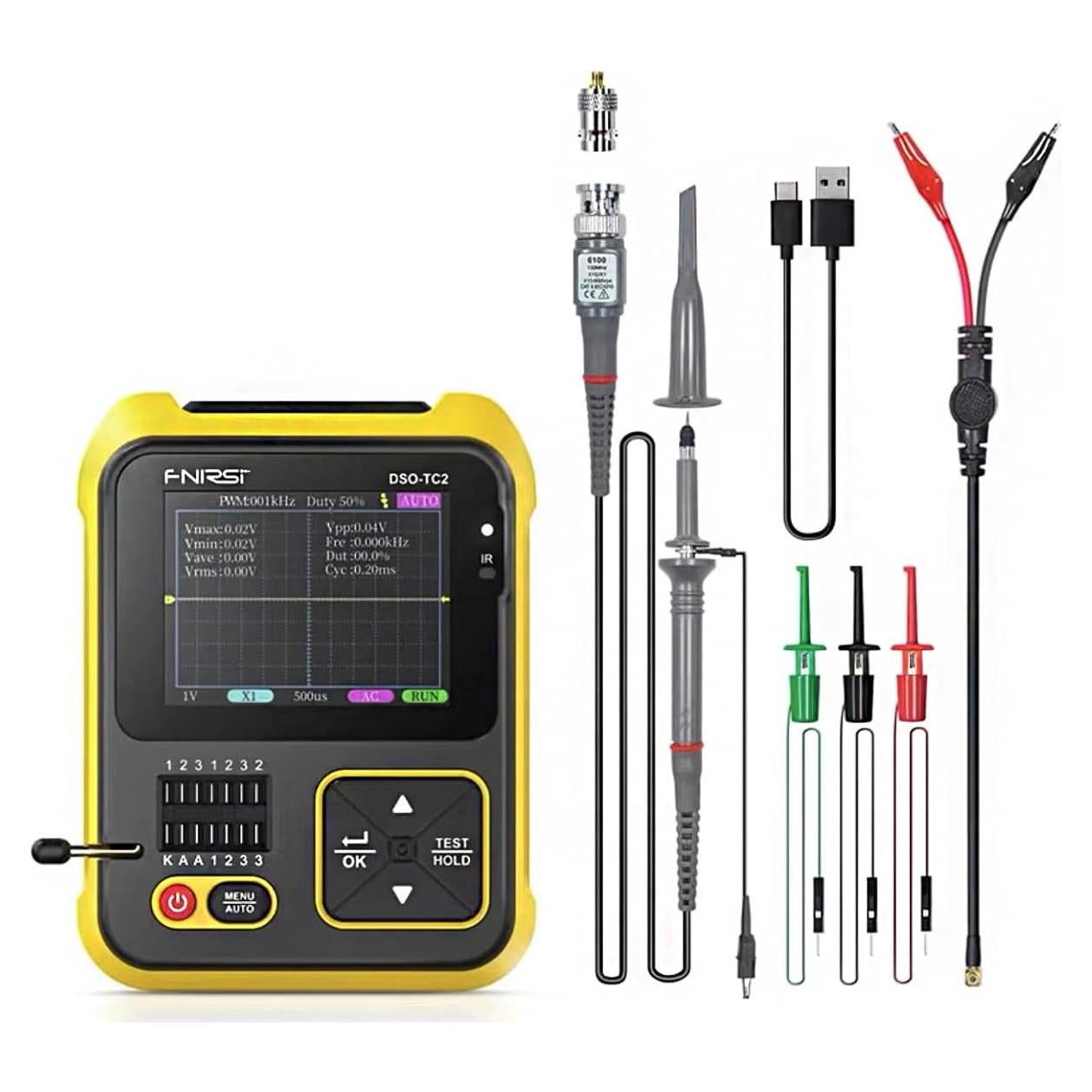 Probador de Transistores ANKONG DSO-TC2 2 en 1 Pantalla 2.4"