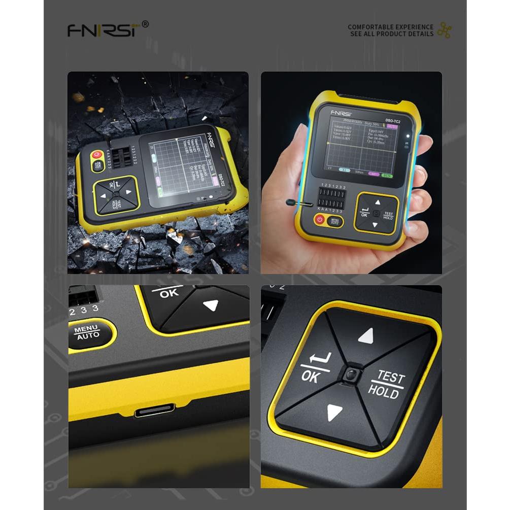 Probador de Transistores ANKONG DSO-TC2 2 en 1 Pantalla 2.4"