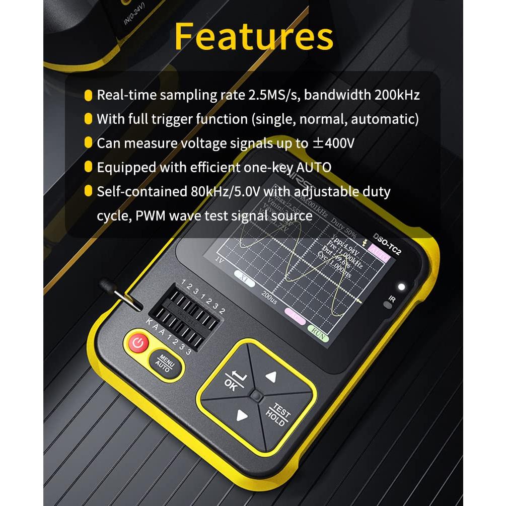Probador de Transistores ANKONG DSO-TC2 2 en 1 Pantalla 2.4"