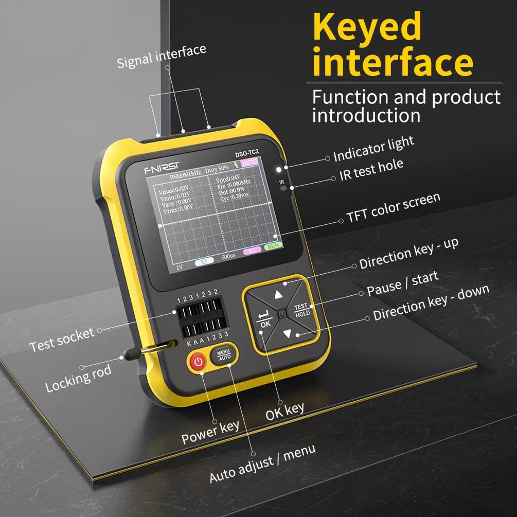 Probador de Transistores ANKONG DSO-TC2 2 en 1 Pantalla 2.4"