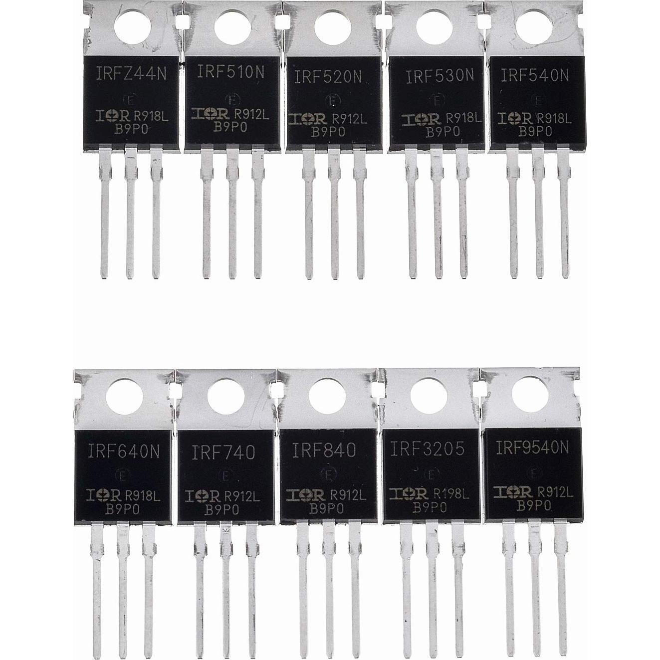 Kit de Surtido 50 Pcs Transistores MOSFET HUAREW N-channel y P-channel