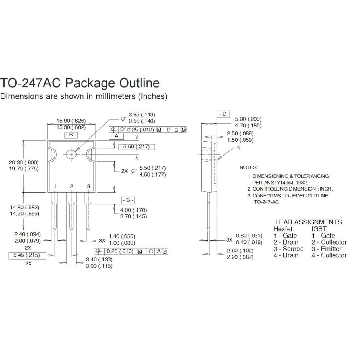 5 Transistores MOSFET N-Canal IRFP064 Bridgold 110V 55A TO-247